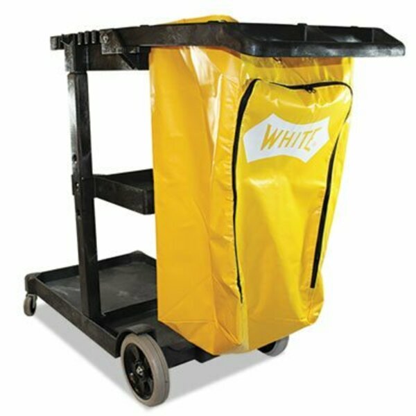 Impactprod Impact, JANITORIAL CART, THREE-SHELVES, 20.5W X 48D X 38H, YELLOW 6850